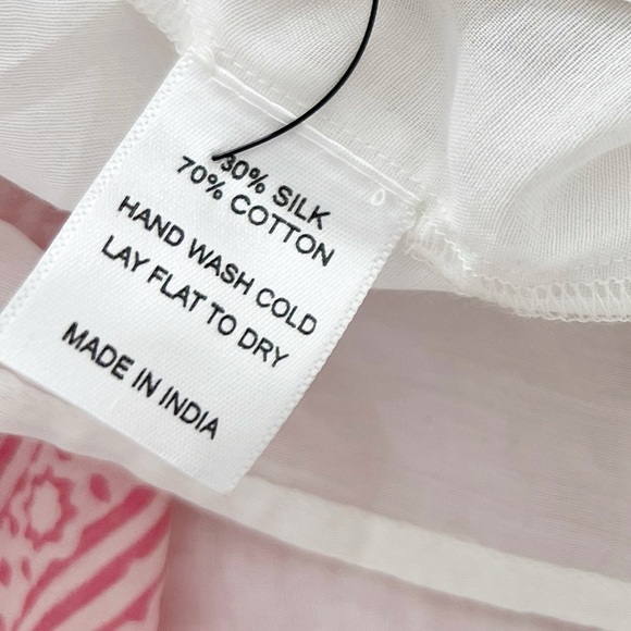 Bell by Alicia Bell Pink Smocked Tie Midi Dress Size Medium M - Picture 6 of 6